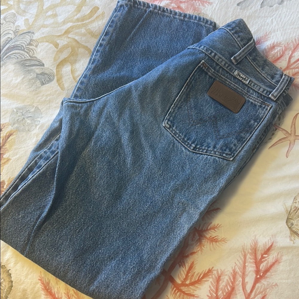 Wrangler Straight Blue Jeans Classic Denim